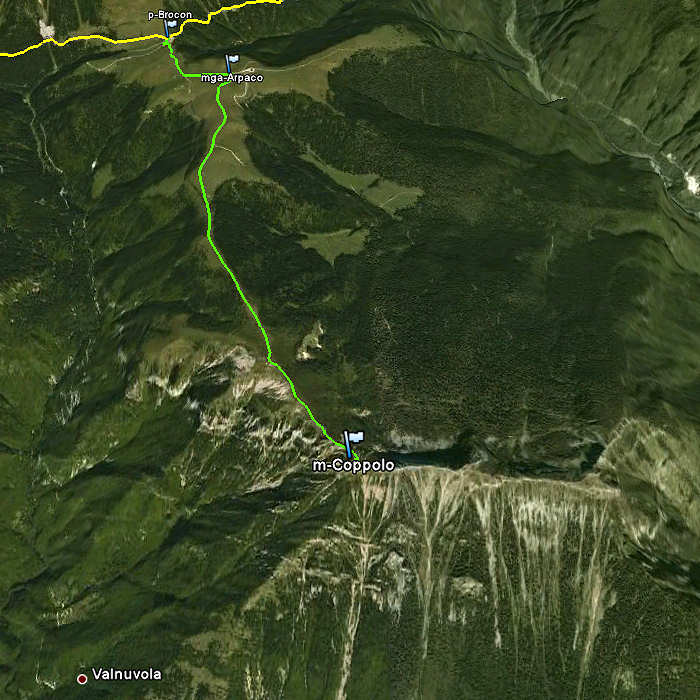 salita al monte Coppolo dal passo del Brocon