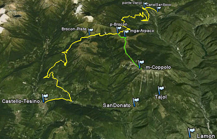 salita al monte Coppolo dal passo del Brocon