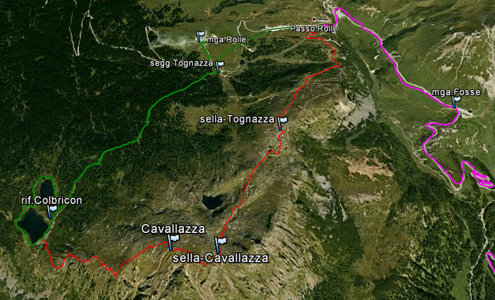 escursione passo Rolle Tognazza Cavallazza laghi Colbricon