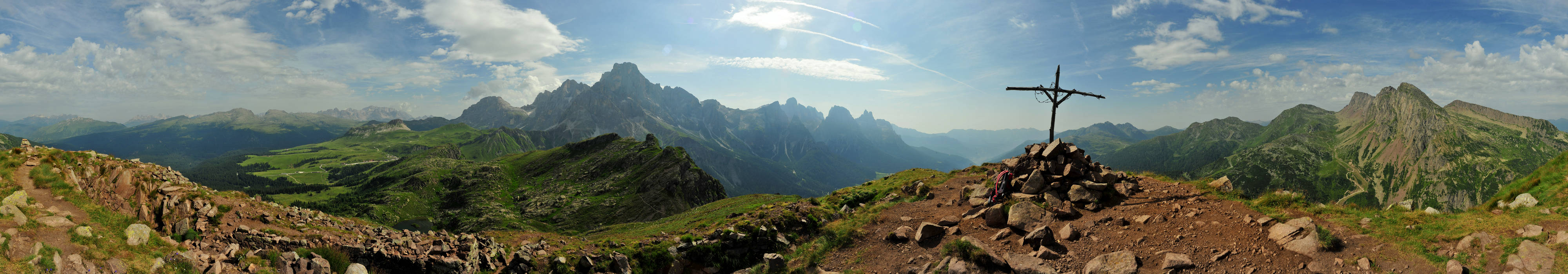 360 gr. cima Cavallazza con Colbricon e Pale San Martino