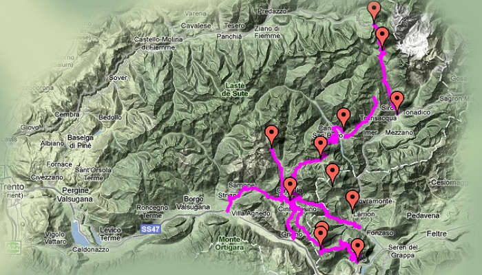 cicloturismo nei Lagorai