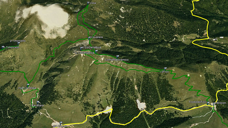 Trodo dei Fiori dal Passo Brocon al Col del Boia e Cavallara