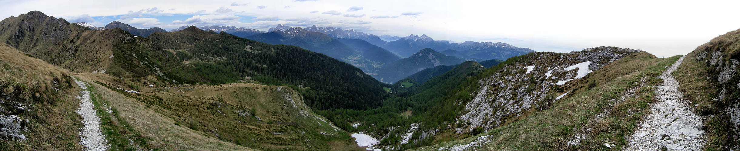 Lagorai e Pale San Martino dal Sentiero dei Fiori al passo di Brocon, Lagorai