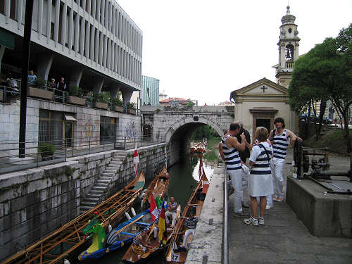 voga alla Veneta sul Piovego a Padova