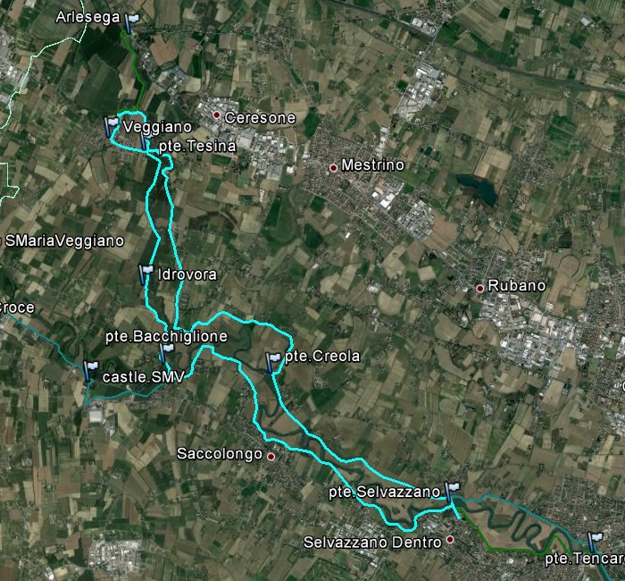 Argini Bacchiglione Tesina - Selvazzano Trambacche Veggiano