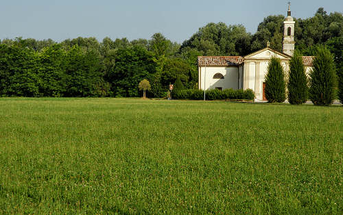 Santuario di Tessara e fiume Brenta a Curtarolo