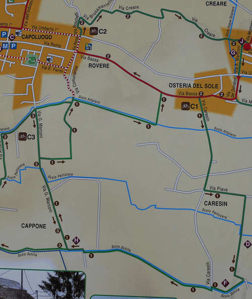 Arzergrande, itineriari in bicicletta e piste ciclabili