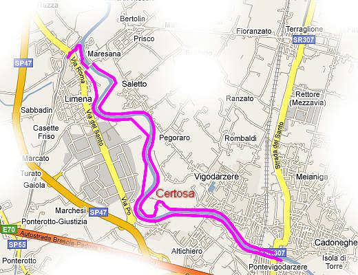 argini fiume Brenta tra Pontevigodarzere e Limena