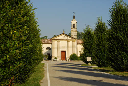 Santuario di Tessara e fiume Brenta a Curtarolo