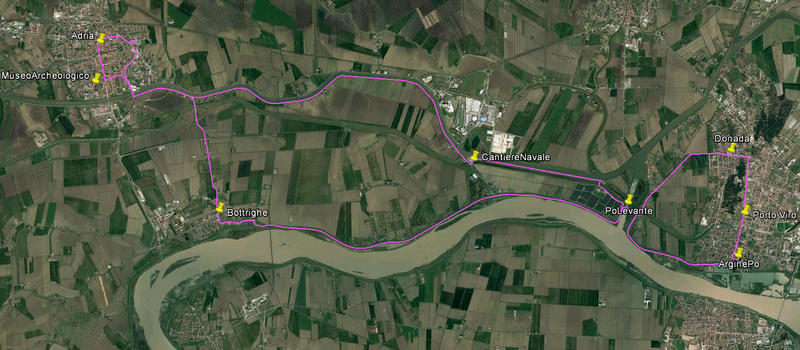 da Adria a Porto Viro lungo il Canalbianco e il fiume Po