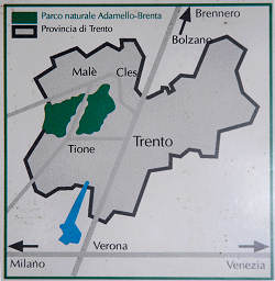 mappa Parco Naturale Regionale Adamello-Brenta