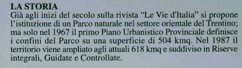 informazioni Parco Naturale Regionale Adamello-Brenta