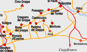 mappa generale di Asolo