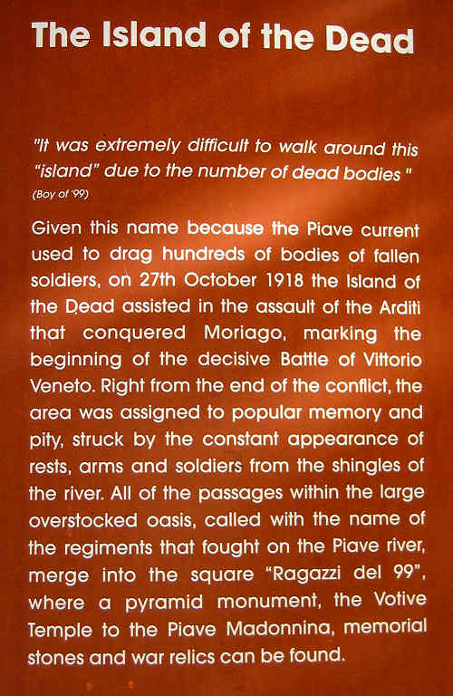 Isola dei Morti - Moriago della Battaglia - Quartier del Piave