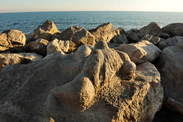 Scogliera Viva, sculture nella massicciata lungomare di Caorle
