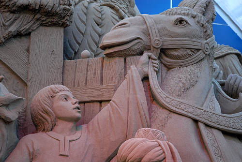 Presepio di sabbia a Jesolo Lido