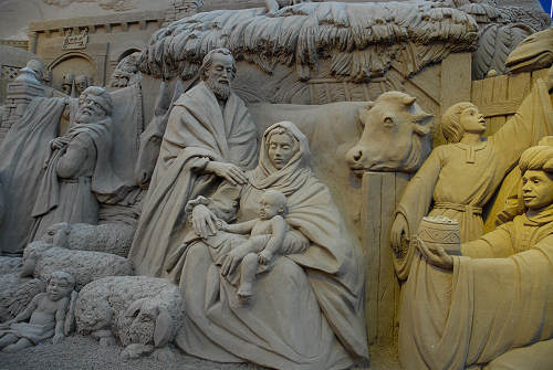 Presepio di sabbia a Jesolo Lido