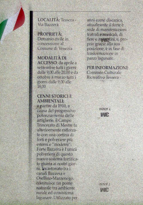 Forte Bazzera a Tessera di Mestre - Venezia