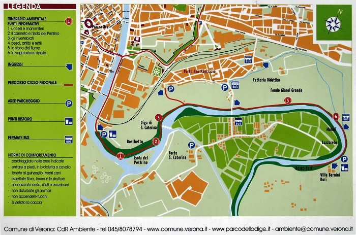 Verona, parco dell'Adige Sud lungo l'Adige a Verona