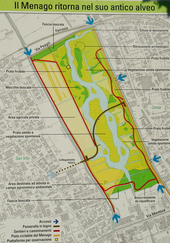Cerea (Verona), parco Vallette, paleoalveo del fiume Menago